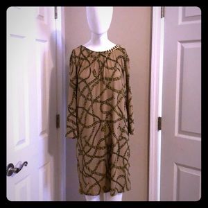 MK basic dress in Dark Camel. Stretch material